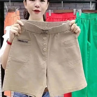 Quần short JSC cotton lưng cao dáng rộng thời trang mùa hè cho nữ