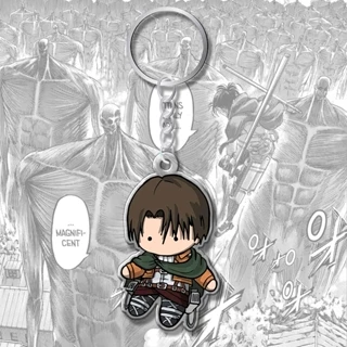 Móc khóa anime Attack on Titan nhân vật chibi Eren Yeager Levi Ackerman Reiner Erwin Annie Manga Hoạt Hình Nhật Bản