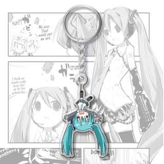 Móc khóa Miku Hatsune Vicaloid Ca Sĩ Ảo Nhật Bản 3D chibi dễ thương phụ kiện trang trí túi xách balo