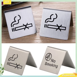 (shopeestore) Bảng chỉ dẫn cấm hút thuốc hai mặt đứng