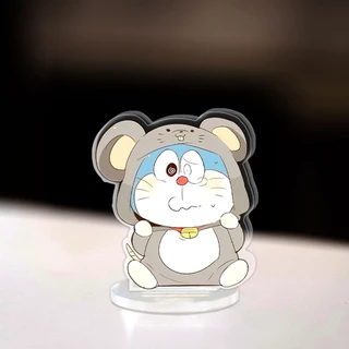 Mô hình Mini Doraemon Dora The Kid Wang Dora Standee Chibi Anime Manga chú mèo máy robot trang trí góc học tập cao 3cm