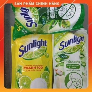 Túi nước rửa bát, chén sunlight 750g đủ màu