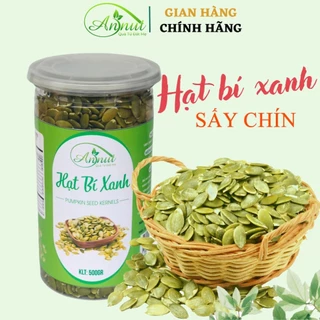 Hạt bí xanh ANNUT chắc mẩy sấy giòn nguyên vị 500g, Hạt bí tách vỏ Nhập khẩu [Annut Healthy]