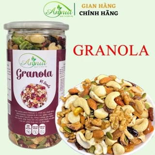 Granola siêu hạt 0% yến mạch ANNUT, ngũ cốc ăn kiêng giảm cân không đường healthy tốt cho gym, yoga [Annut Healthy]