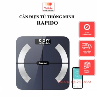 Cân sức khỏe phân tích chỉ số cơ thể Bluetooth Rapido RSF01-S Màu trắng) và RSB02-S (Màu đen) - bảo hành 12 tháng