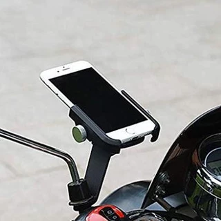 Giá đỡ kẹp điện thoại trên xe máy bằng hợp kim A1000 xoay được 360 gắn chân gương chống giật [Hay]