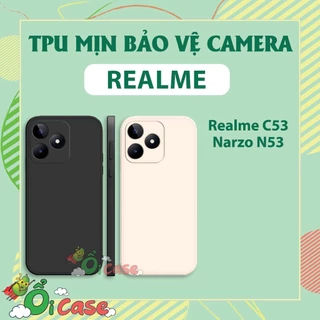 Ốp silicon cạnh vuông Realme C53 / Narzo N53 TPU dẻo chống sốc, bảo vệ cam