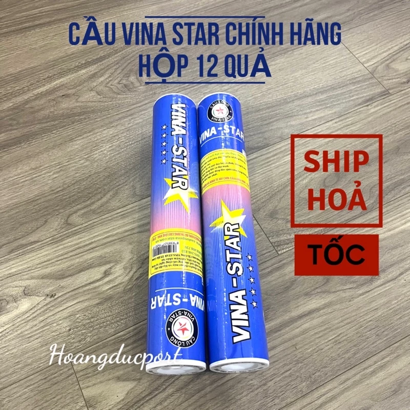 1 Hộp cầu lông VINA STAR -12 quả - chính hãng, chuẩn thi đấu, giá rẻ