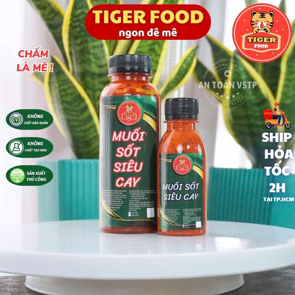 Muối sốt Siêu Cay TIGER FOOD Sốt muối tôm Tây Ninh ớt tắc Siêu Cay chấm bánh tráng phơi sương,trái cây và hải sản