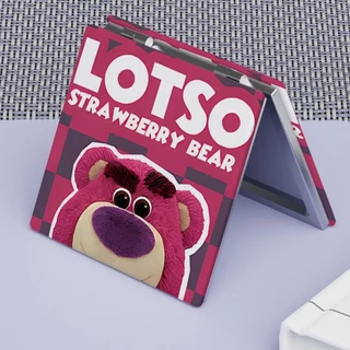 Gương mini gấu dâu Lotso 2 mặt gấp gọn bỏ túi tiện lợi🍀FREESHIP🍀Gương trang điểm cầm tay