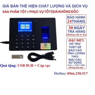 Máy Chấm Công Vân Tay 911 -Shop Sẽ Gọi Trực Tiếp Tính Lương Fulltime +Lương Giờ Partime - TặngUSB 8GB....