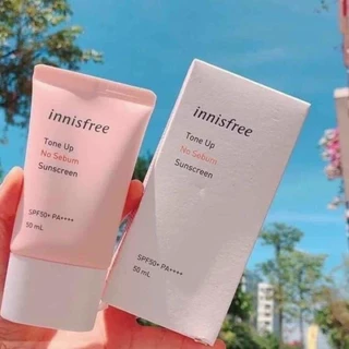 (giá sỉ)Kem chống nắng nâng tông da innisfree, Kem chống nắng dưỡng trắng da tone up no sebum sunscreen 50ml