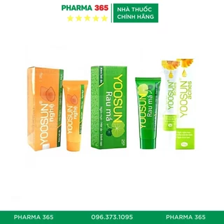 Combo Yoosun Rau Má, Yoosun Nghệ, Yoosun Acnes - Hỗ Trợ Mờ Thâm, Tái Tạo Da Non, Giảm Sẹo, Ngừa Mụn - Pharma 365