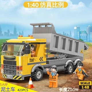 Lego xe cần cẩu xe tải xe cảnh sát xe máy xúc xe cứu hỏa khối xây dựng xe đồ chơi lắp ráp🏰HÀNG CÓ SẴN🚍