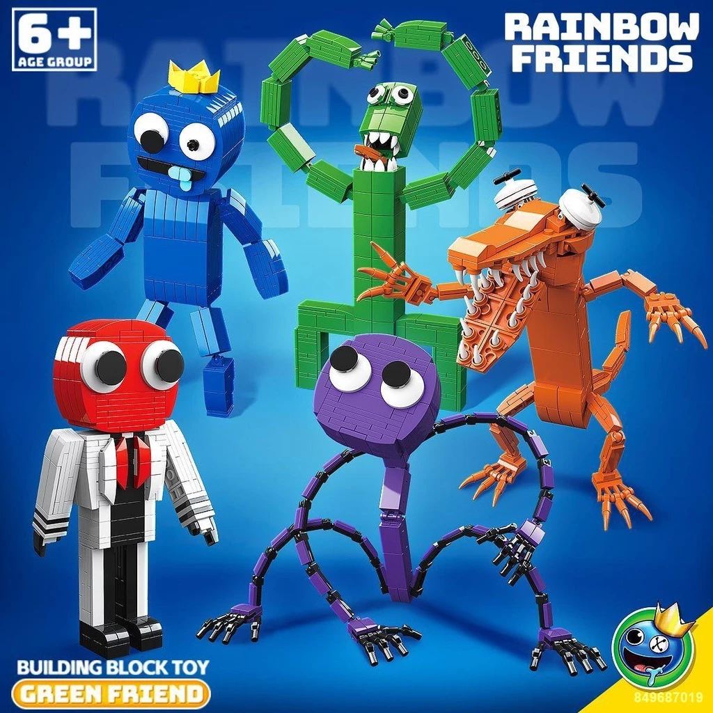 🌈Tương thích với LEGO Rainbow Friends Monster Green Friends Back Room Minifigures Building Blocks Puzzle Đồ chơi lắp rá