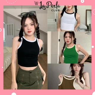 ÁO BA LỖ CROPTOP NỮ PHỐI VIỀN NHIỀU MÀU SIÊU XINH phanngoc08