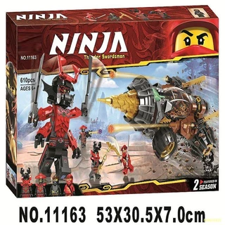 Tương thích với các khối xây dựng đồ chơi lắp ráp LEGO Phantom Ninja Kou s Giant Drill Tank Boy