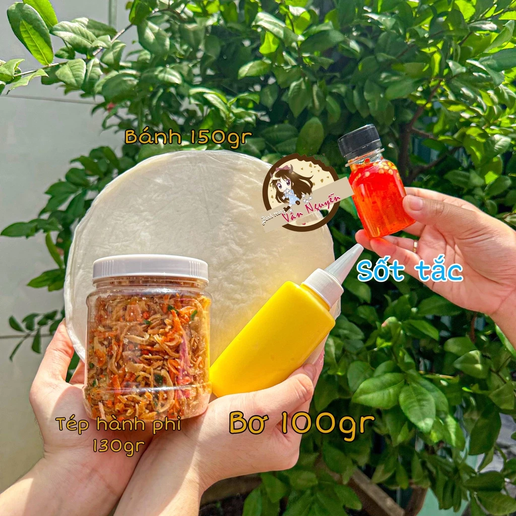 Combo bánh tráng bơ mini tặng sốt tắc hoặc sốt mỹ vị. Bánh tráng vân nguyễn