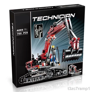 Tương thích với LEGO nhóm cơ khí công nghệ cao dự án 8294 máy xúc đỏ cậu bé đồ chơi lắp ghép khối xây dựng 20025