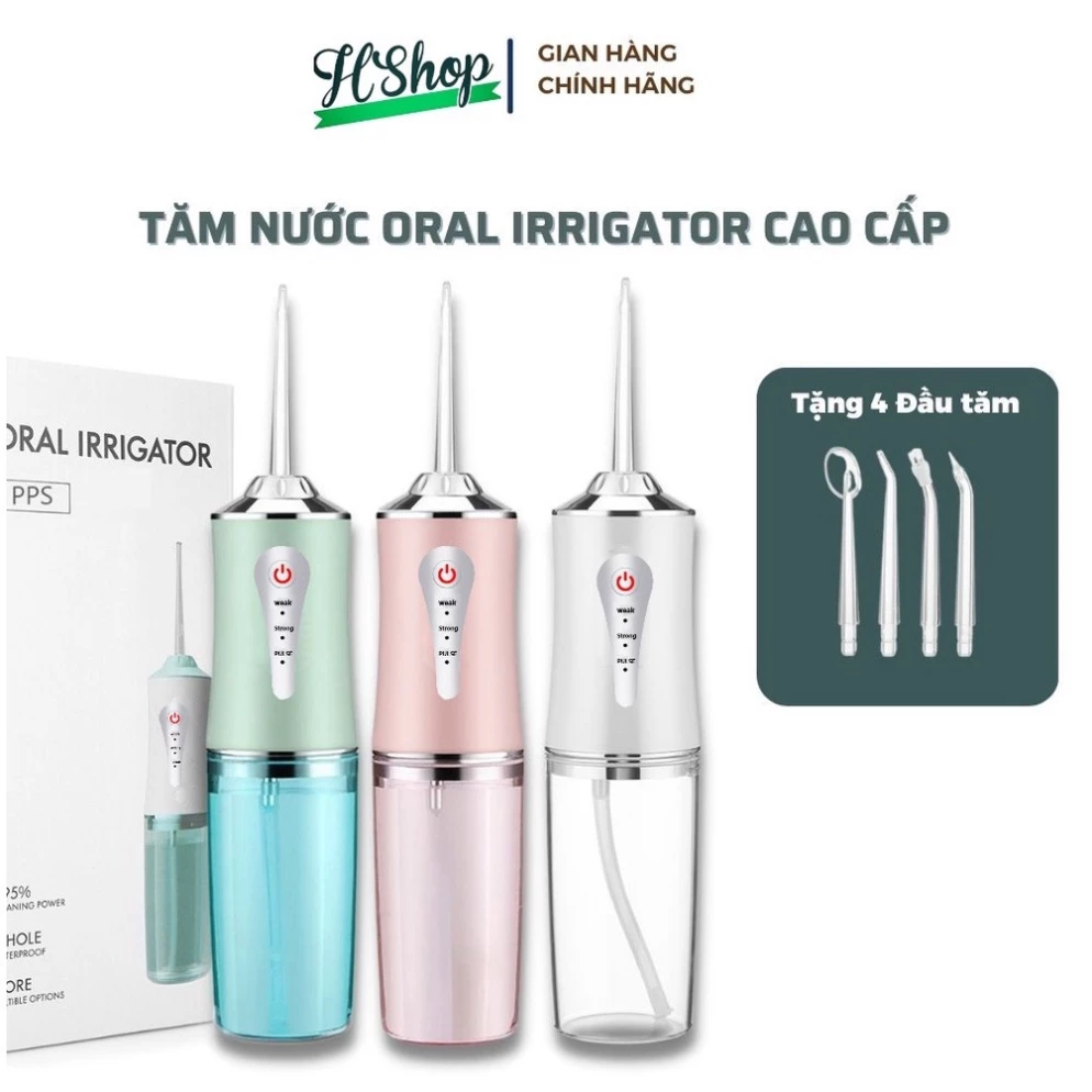 Máy Tăm Nước Cầm Tay Oral Irrigator - Tăm Nước Vệ Sinh Răng Miệng Hàng Chính Hãng - HSHOP