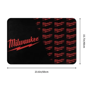 Milwaukee Dụng Cụ logo Phòng Tắm Flannel Sàn Thảm Vệ Sinh Nhà Vệ Sinh Chống Trơn Trượt Chân Thảm Bàn Cà Phê Cửa Thấm Hút Sàn Thảm Nhanh Khô Cửa Vào Thảm Phòng Khách