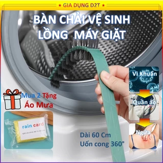 Bàn Chải Vệ Sinh Máy Giặt Cầm Tay 60cm Uốn Cong 360 Độ, Vệ Sinh Cống Nước, Bồn Cầu, Điều Hòa Đa Năng Tiện Dụng