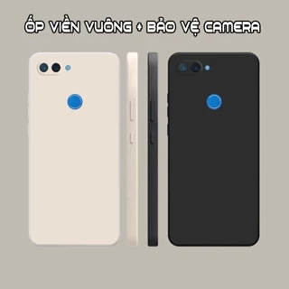 Ốp lưng Xiaomi Mi 8 SE / Mi 8 Lite viền vuông dẻo màu đen, kem dễ thương