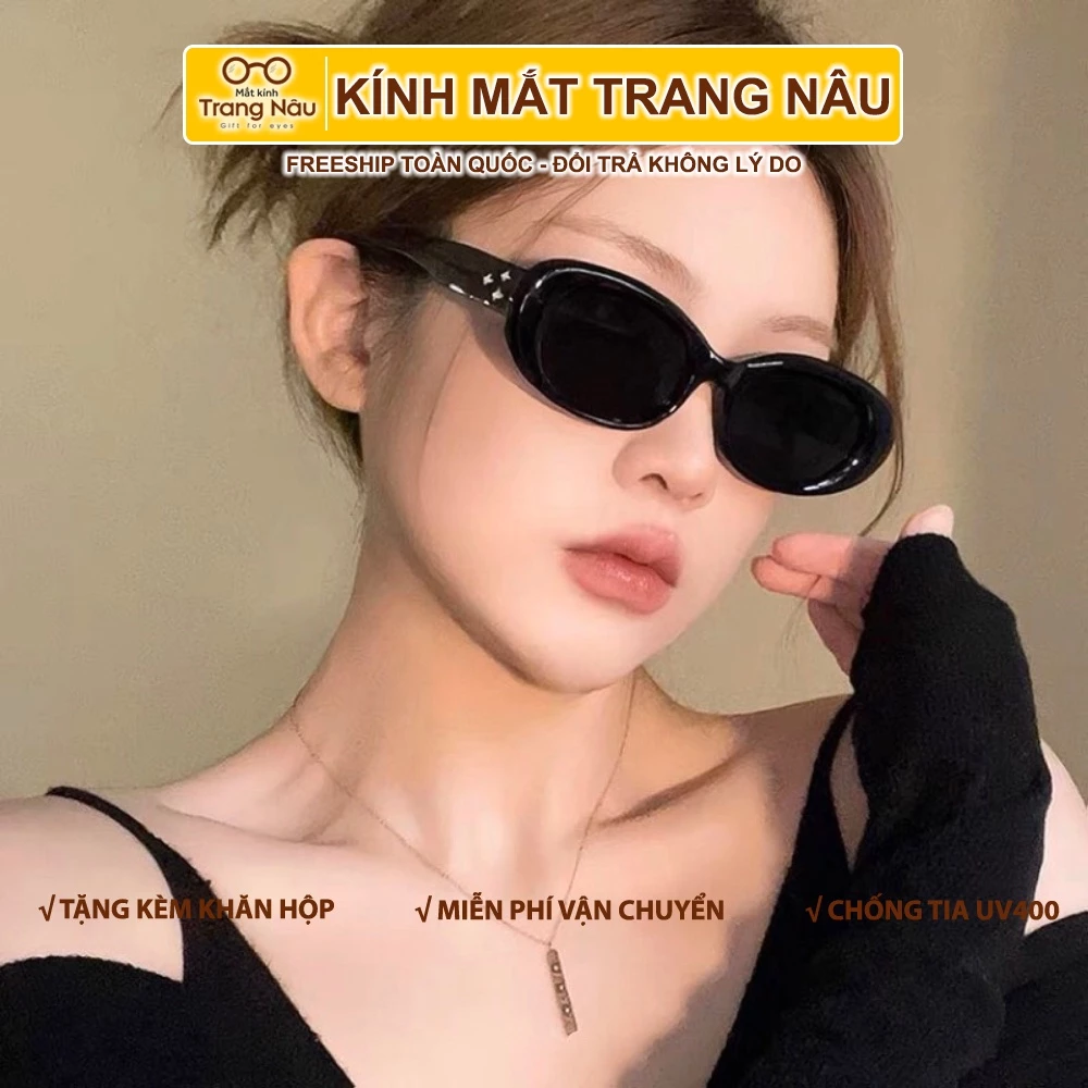 Kính mắt hottrend đa màu sắc từ đen huyền bí, nâu trà cool ngầu 58036 - Kính Mắt Trang Nâu