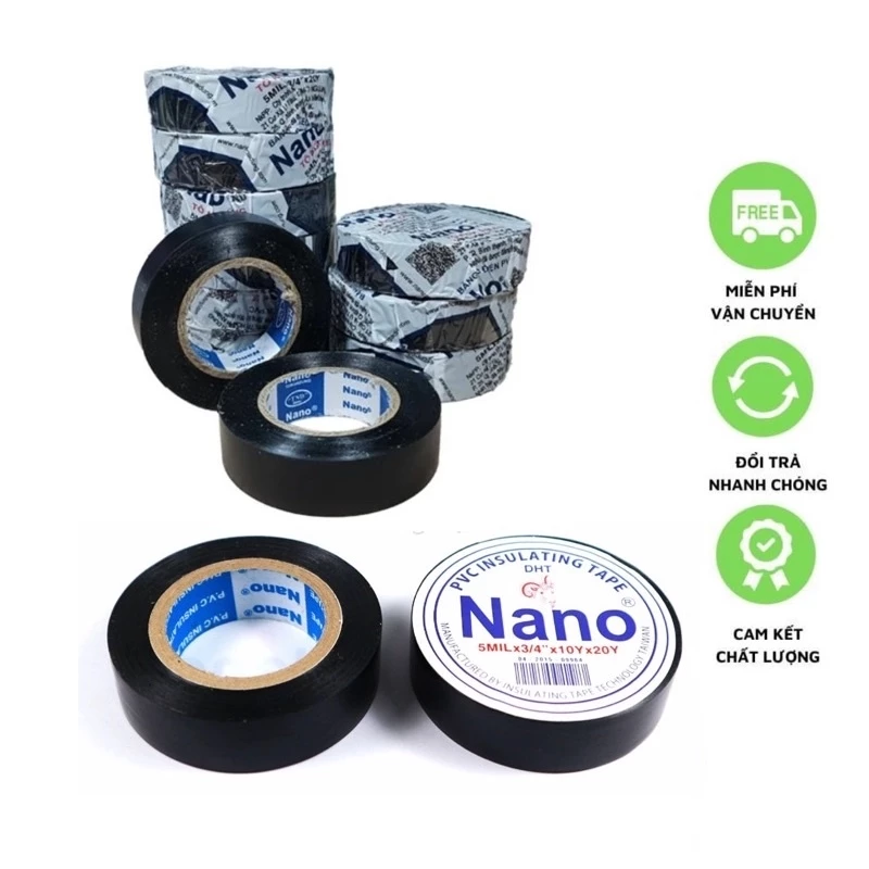 Băng Dính Điện Nano Màu Đen 10Y 20Y