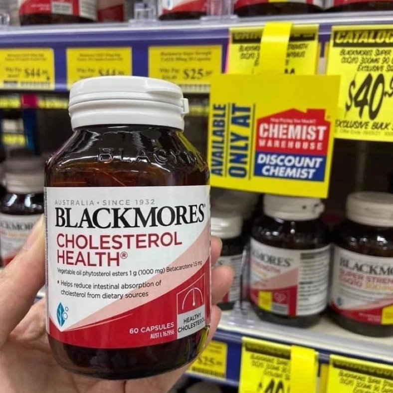 Viên uống Blackmores Cholesterol Health Úc giảm mỡ máu, cân bằng cholesterol 60 viên chính hãng Úc