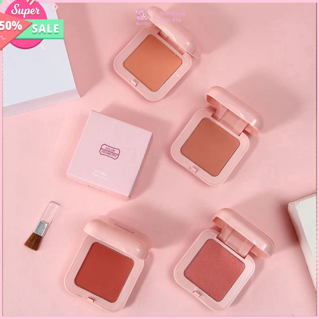 ✔️BÁN BUÔN - Phấn má hồng đơn sắc Lameila Blusher Color Geometry