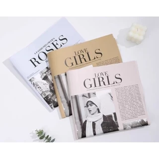 Giấy 2 mặt báo chữ Roses-Girls-Paper ( xắp 20 tờ)