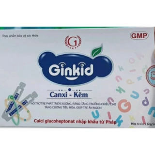 GINKID CANXI KẼM HỖ TRỢ TRẺ PHÁT TRIỂN XƯƠNG RĂNG, TĂNG CHIỀU CAO,  GIÚP TIÊU HÓA, ĂN NGON