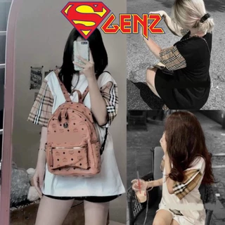 Áo thun tay lỡ unisex Bu.Bêr phối tay kẻ SUPERGENZ - Áo phông nam nữ unisex form rộng ulzzang phong cách hàn quốc 2023