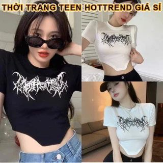 Áo Croptop Body Họa Tiết Cánh Rơi Vạt Chéo Vuông Giá Rẻ