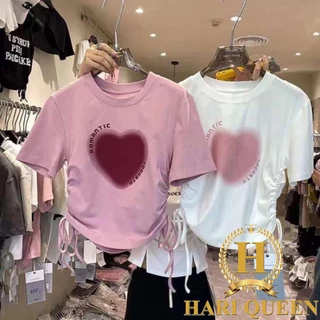 Áo croptop tim Romantic dây rút hông mẫu hot cá tính HARIQUEEN