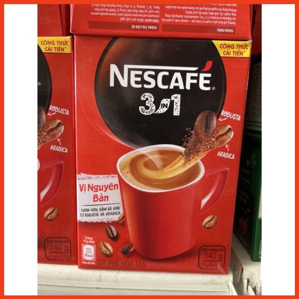 Hộp cafe Nescafe 3in1 hộp (20 gói x 17g) Ngoctoanmart