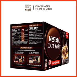 Cà phê đen hòa tan NESCAFÉ Café Việt Cà phê đen đá (Hộp 15 gói x 16g) Ngoctoanmart