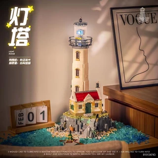 ₪Tương thích với Creative Series 21335 Electric Lighthouse Building Spelling Street View Building Blocks Quà tặng đ