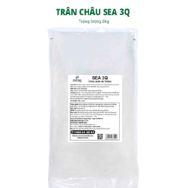 SEA 3Q - Trân châu trắng 3Q Minh Hạnh Food bịch 2kg (trân châu giòn)