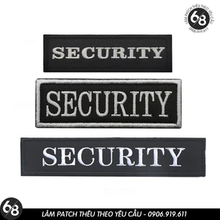 Patch vải ủi nhiệt thêu hình logo Security- bảo vệ đơn giản độc đáo - Sticker ủi quần áo H141