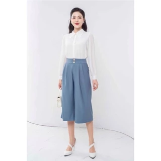 Quần ống suông lửng MMOutfit QU1122143