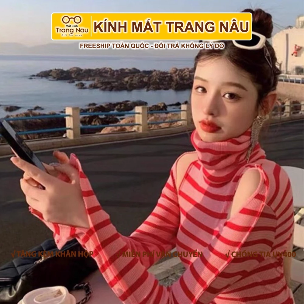 Kính mát thời trang Unisex cho cả nam và nữ, thiết kế bản to năng động cá tính P-03 - Kính Mắt Trang Nâu