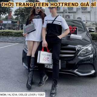 Áo phông Dolce phối 2 màu đen trắng - Áo thun tay lỡ nam nữ unisex chất cotton dày dặn form rộng basic hottrend cháy phố