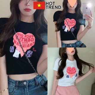 Áo Croptop Body GENTLY Tim Hồng Cá Tính HOTTREND