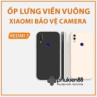 Ốp Silicon Xiaomi Redmi 7 / Redmi7 TPU viền vuông dẻo chống va đập, bảo vệ camera