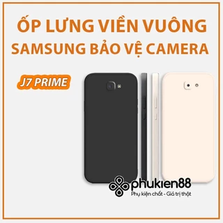 Ốp Silicon Samsung J7 Prime TPU viền vuông dẻo chống va đập, bảo vệ camera