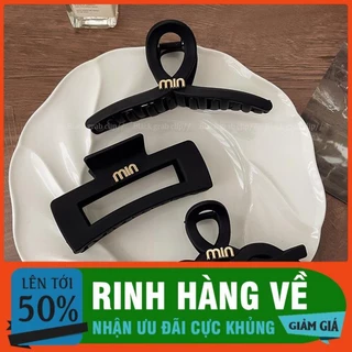 Set 4 Kẹp Tóc Càng Cua Bản Lớn Màu Đen Phong Cách Hàn Quốc