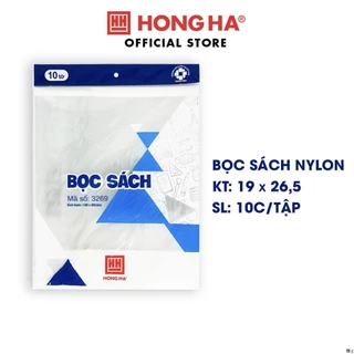 Bọc sách nilon Hồng Hà (190x265mm) |Dành cho sách giáo khoa cải cách - 3269 - HH