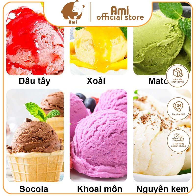 [Loại Thượng Hạng] Bột làm kem tại nhà không cần máy, Tự làm kem tại nhà dễ dàng - gói 100g